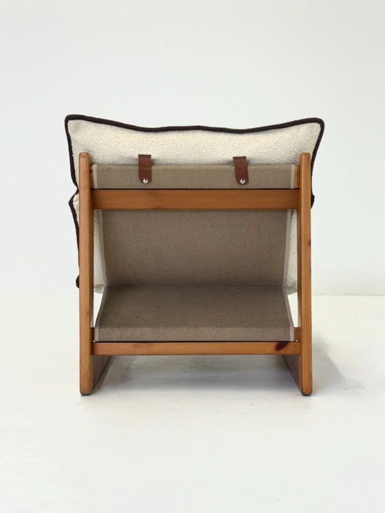 Image 1 of Italienischer Sessel von Ibisco aus weißem Bouclé