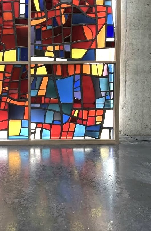 Vetrata Vintage Mid Century 1960 – Arte in vetro, Glass, Metal (photo 6 of 10)