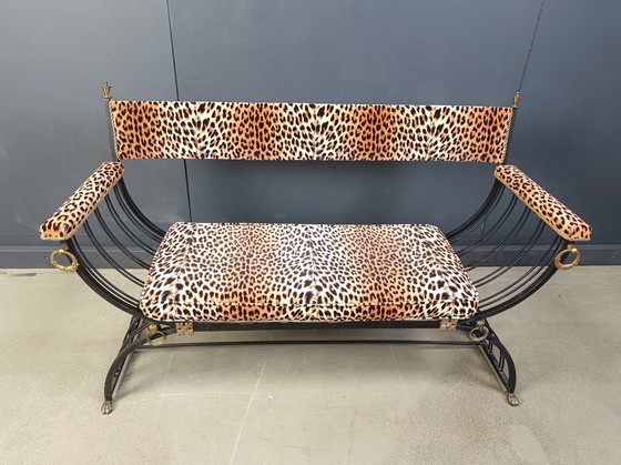 Image 1 of Maison Jansen style Curule Bench, 1960s
