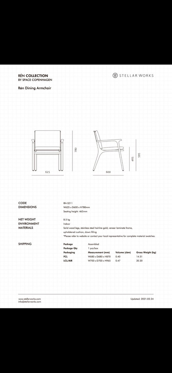 Image 1 of Stellar Works Rén Dining chair (3x)