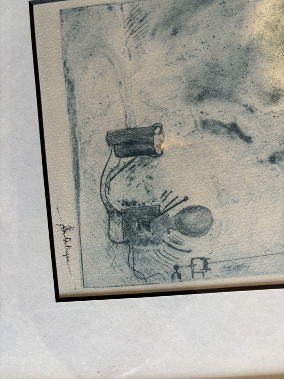 Image 1 of Disegno a penna del cervello con connessioni