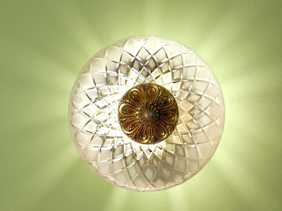 Image 1 of Verschnörkelte Glaseinbauleuchte im orientalischen Stil für Decke oder Wand