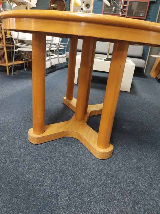 Image 1 of 1 table de salle à manger extensible style années 70 en chêne clair, 122/213 cm