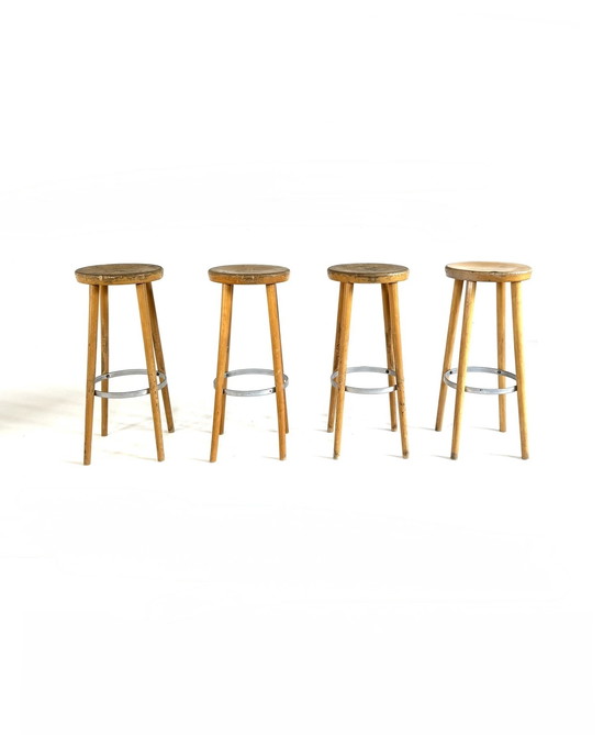 Image 1 of 4x vintage bar stools, Studio Stadtlohn '80