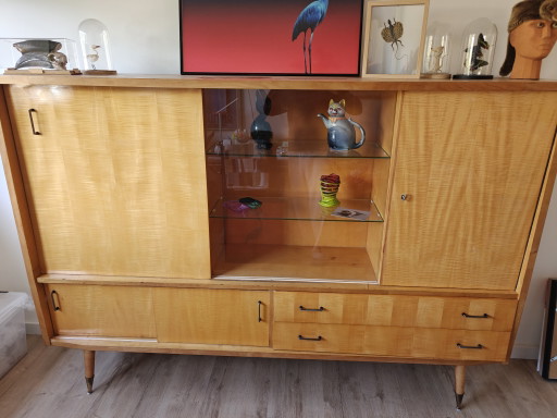 MidCentury Highboard – high boards, Glass, Metal