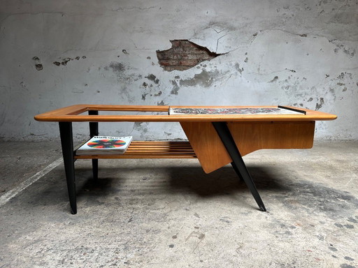 Rare vintage Alfred Hendrickx coffee table & bar