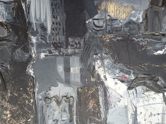 CLAUDIO SCHEFFER – Olio e Collage su Tela – Opera Originale – 50 x 60 cm – Incorniciata. – Dipinti e disegni (photo 7 of 7)