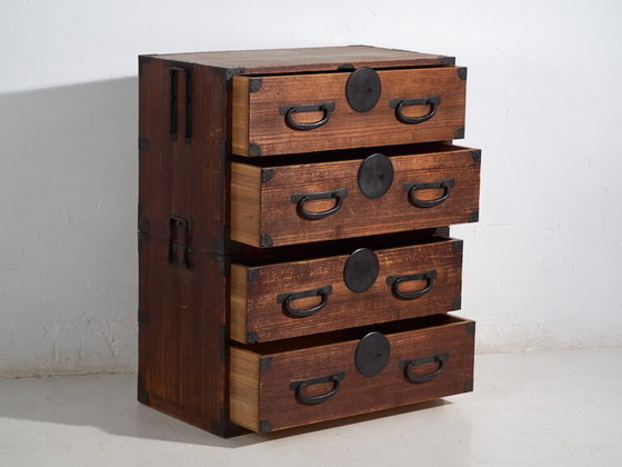 Antique Tansu Japanese chest of drawers - Meiji / Taishō period (c. ) #43 – Iron (photo 19 of 40)