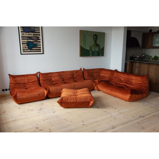 Vintage woonkamer set "Togo" door Michel Ducaroy voor Ligne Roset, 1973