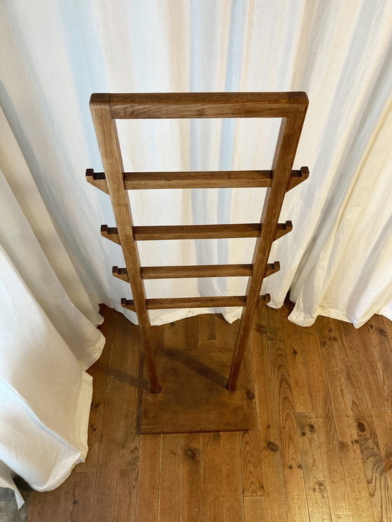 Image 1 of Portasciugamani/servo WC in rovere massello, stile Art Déco