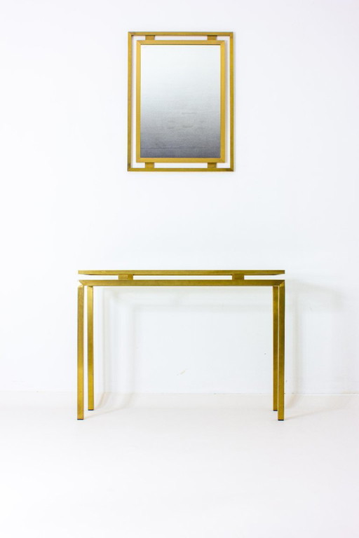 Elegante Regency-Konsole und Spiegel, 1980er Jahre