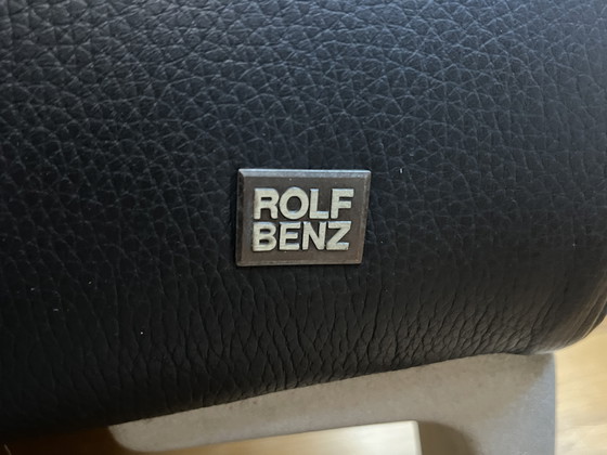 Image 1 of 2 x Rolf Benz Model 2300 2-Zits Bank Zwart Leer