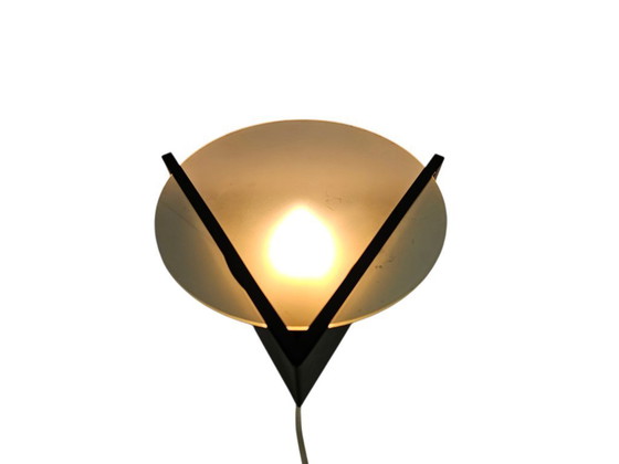 Image 1 of Lacri design - Era espacial - lámpara de pared - vidrio - metal - posmoderno - años 80