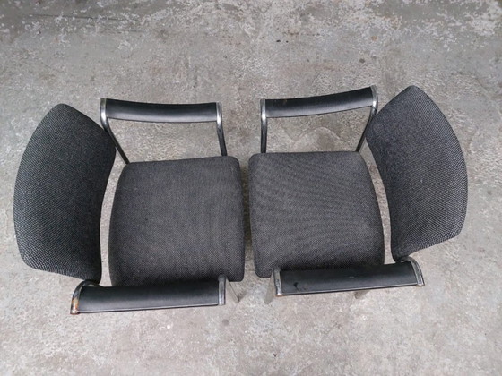 Image 1 of 2 x vintage gray armchairs