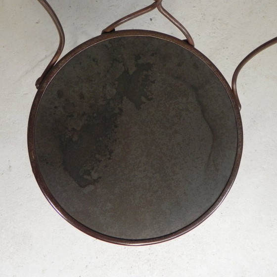 Image 1 of Elegant steel American ice cream parlor chair, 1940s