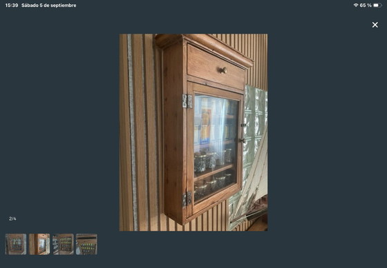 Antike Vitrine aus Holz und Glas – Crystal (photo 2 of 5)