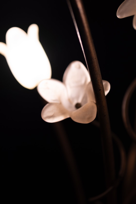 Image 1 of Lampadaire floral Hollywood Regency