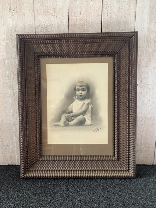 Framed antique photograph