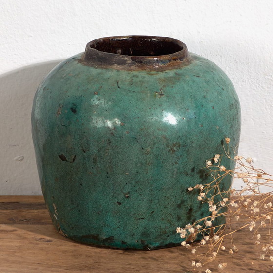 Antieke smaragdgroene vaas (ca. 1820) #13 – Vazen (photo 4 of 28)