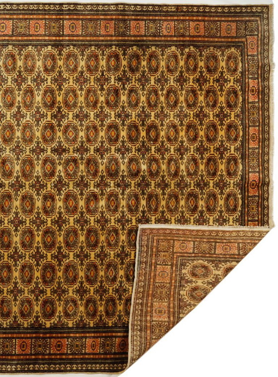 Image 1 of Large Vintage Kayseri Rug – Fine Handknotted Turkish Wool Carpet With Dense Geometric Pattern 354 x 244 cm