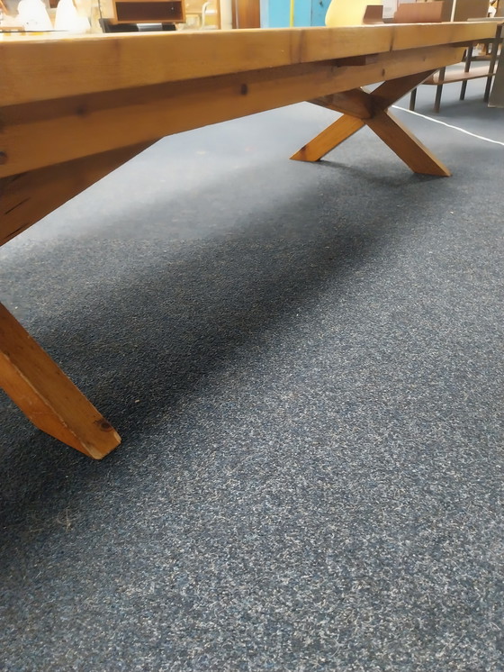 Image 1 of 1 x Scandinavian pine coffee table XXL, 2 meters long. 1970s