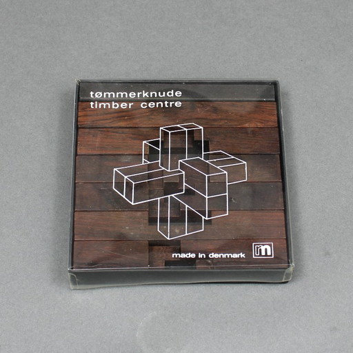 Tommerknude / Timber Centre – Hergestellt in Dänemark – Randers Møbelfabrik – 70er-Jahre – Palisander-Puzzle – Den Permanent