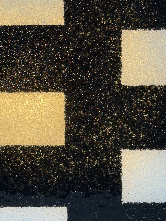 Image 1 of IKEA plafondlamp – grafisch glasdesign (1990s/2000s)