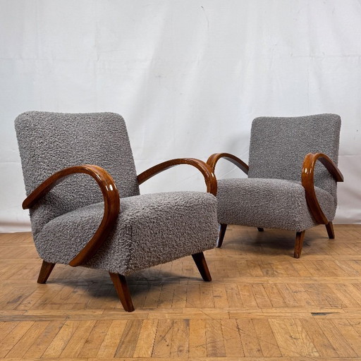 Pair of fully restored Frantisek Jirak art deco armchairs 1960s