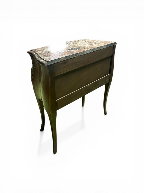 Image 1 of Louis XV Style / 20th Century Curved Commode in Veneered Wood