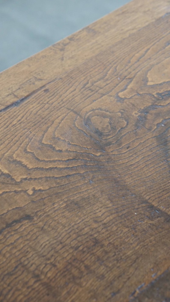 Image 1 of Antique South European Chestnut Coffee Table From The 18th Century With A Drawer