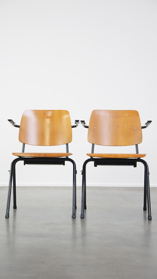 10 X Vintage Design Marko Stoelen Met Armleuningen