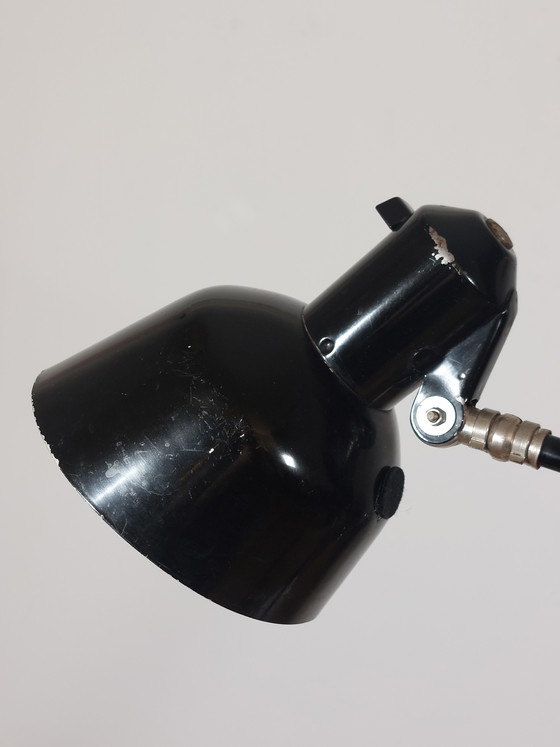 Image 1 of Schwarze Bauhaus SIS Werkstattlampe Gelenklampe 