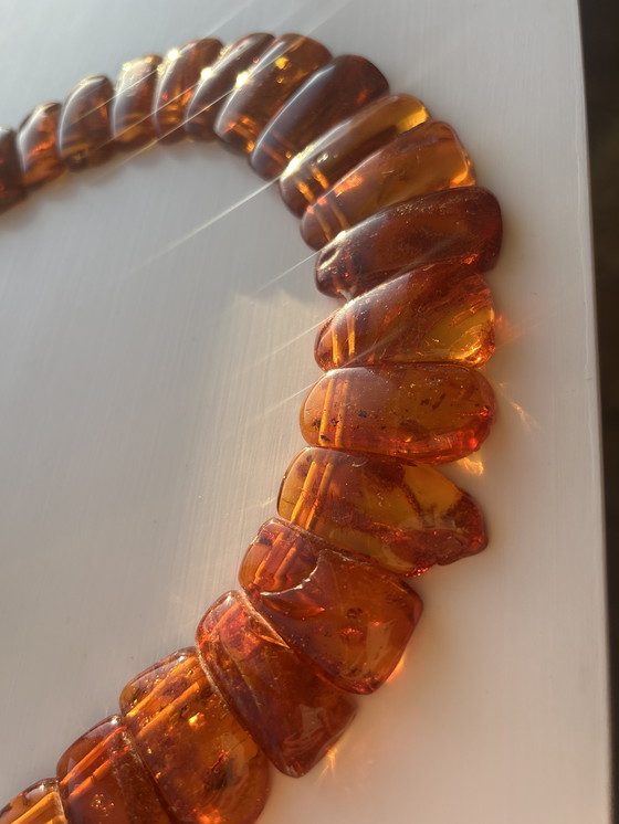 Image 1 of Vintage Baltisch Barnsteen Ketting – Gegradueerde Cognac Ambre
