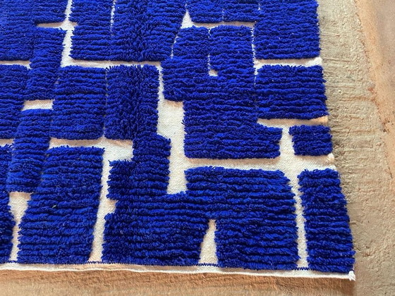 Blauer gemusterter Teppich 160/250cm – Teppiche & Läufer, Wolle (photo 4 of 9)