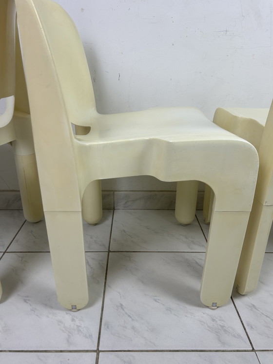 Image 1 of Set di 3 sedie Universal vintage Joe Colombo Kartell, prezzo