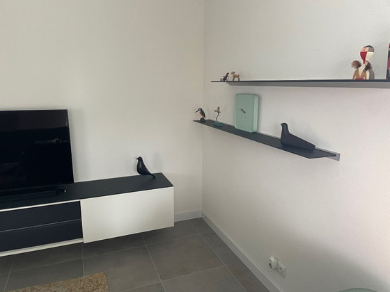 Image 1 of Mobile TV con ripiano in vetro, due librerie