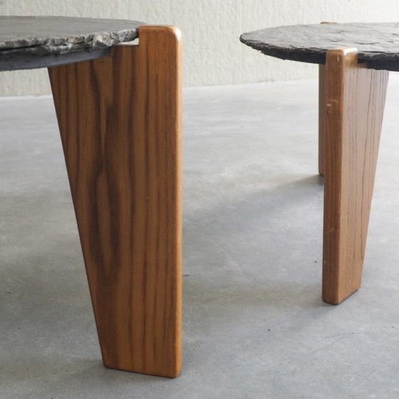 2 tavolini laterali brutalisti in ardesia e legno di pino – Stone, Wood (photo 16 of 20)