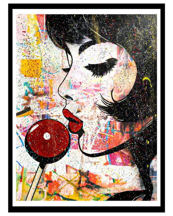 Image 1 of GONGAS - Her Lollipop - Framed artist's lithograph