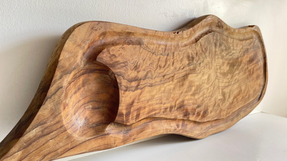 Image 1 of Grande PLANCHE à Découper BOIS d'Olivier Vintage