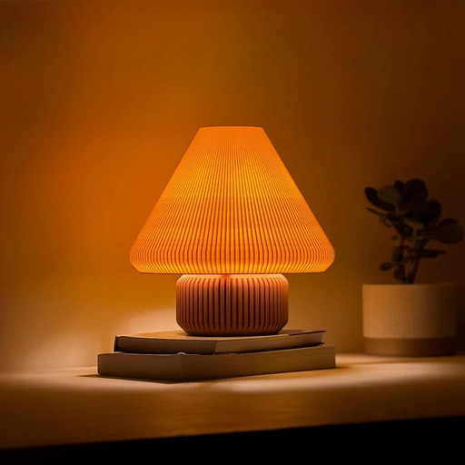 Lampe de table minimaliste à lueur chaude - Lampe de chevet et de bureau moderne