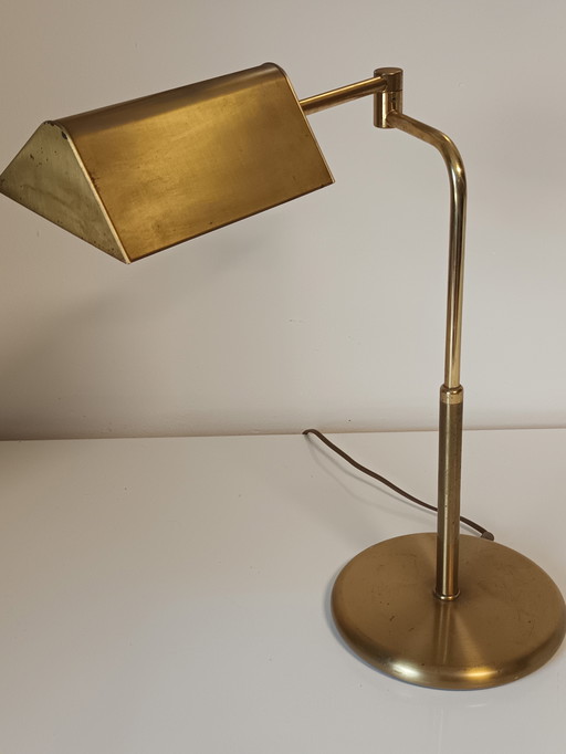 Brass banker's lamp