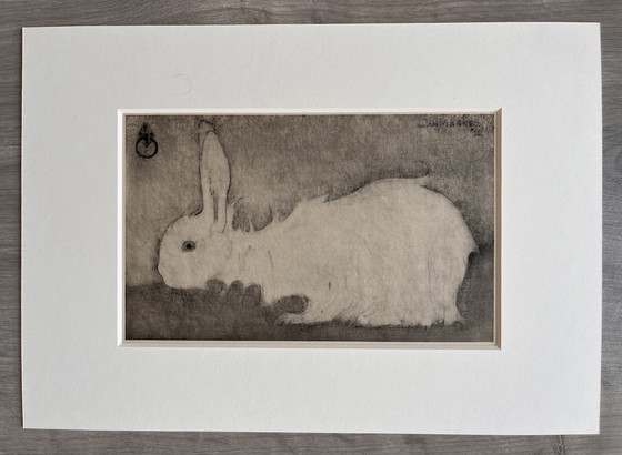 Image 1 of Jan Mankes 1889-1920 / Original Heliogravure White Rabbit 1923