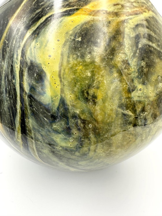 Image 1 of XL Iwatsu Art Glass Vase Mouth-blown Japan