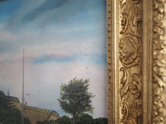 Image 1 of Tableau "La ferme", design scandinave, années 1970