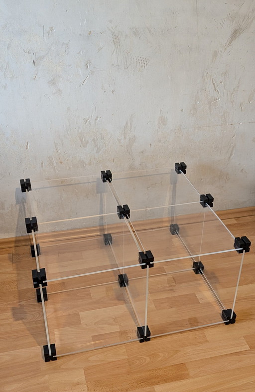 Modular vintage table or shelf made of acrylic glass from the 70s

Rarity