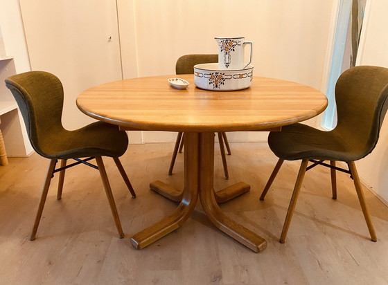 Tavolo da pranzo allungabile originale design danese vintage anni '70, Dyrlund, Tavoli da pranzo, Legno (foto 14 di 15)