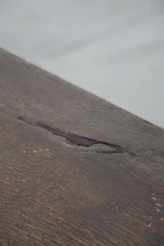 Image 1 of Antique English early 19th century hall bench/bench for the dining table made of oak