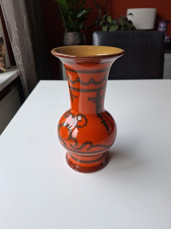 11 delig Flora servies oranje zwart, Tafelwaar, Keramiek (foto 10 van 11)