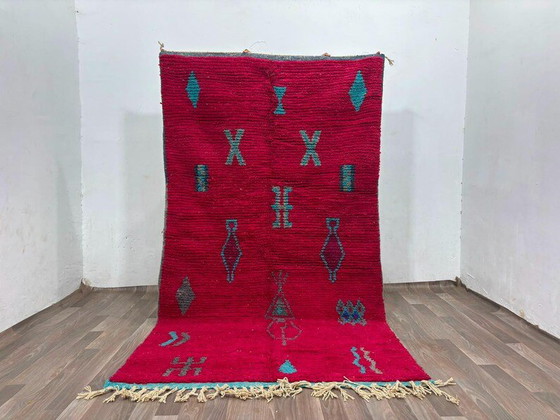 Magnifique Tapis Rouge en Laine 150/250cm – Wool (photo 2 of 10)