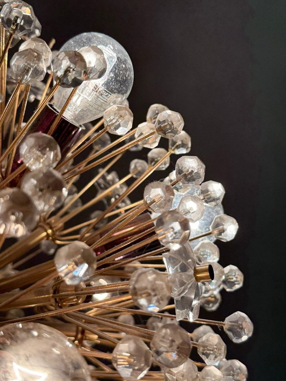 Image 1 of Lámpara de araña Snowball/Sputnik de latón, diseñada por Emil Stejnar, Austria, década de 1960.